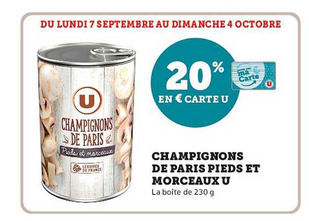 20% EN € CARTE U