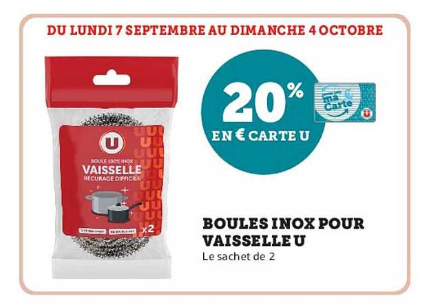20% EN € CARTE U