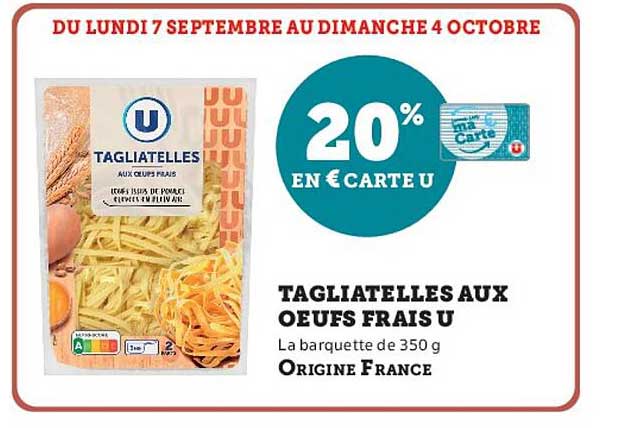 20% EN €CARTE U