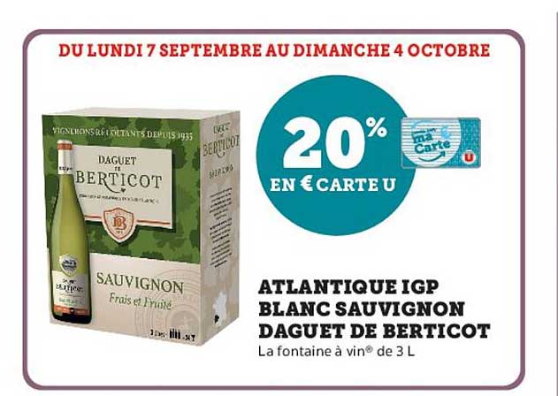 20% EN €CARTE U