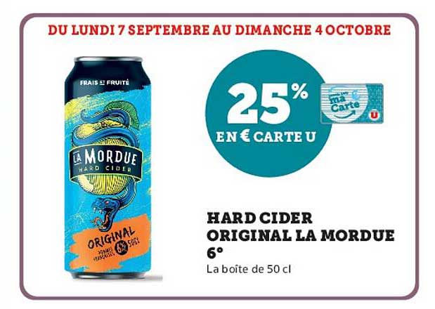 25% EN € CARTE U