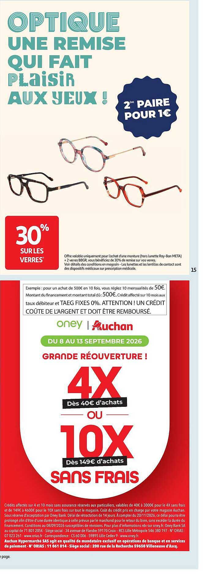 2ème paire pour 1€