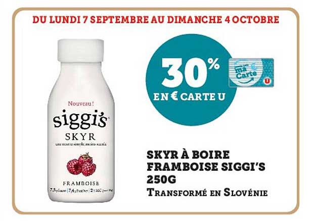 30% EN € CARTE U