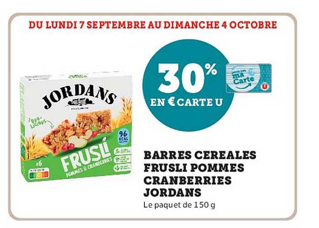 30% EN € CARTE U