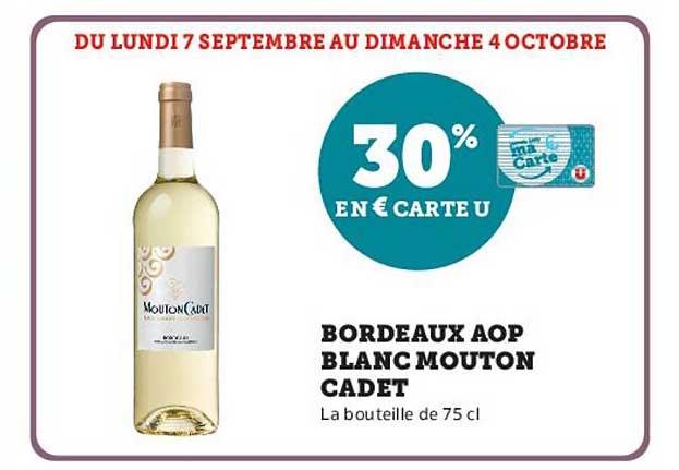 30% EN € CARTE U