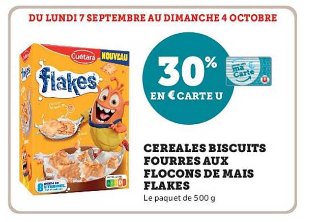 30% EN € CARTE U