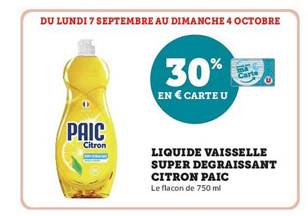30% EN € CARTE U