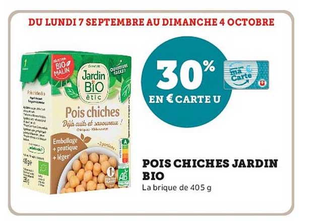 30% EN € CARTE U