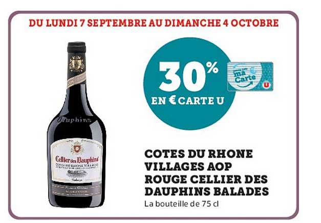 30% EN € CARTE U