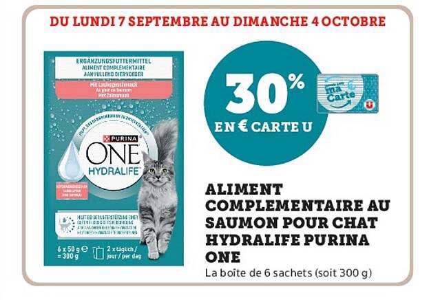 30% EN € CARTE U