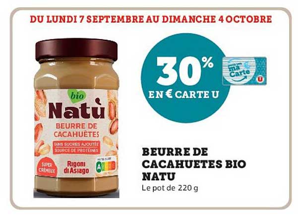 30% EN € CARTE U