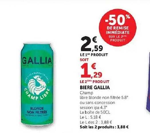 -50% DE REMISE IMMÉDIATE SUR LE 2E PRODUIT