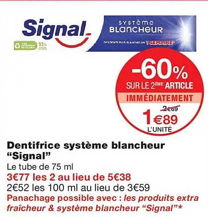 -60% SUR LE 2ÈME ARTICLE IMMÉDIATEMENT