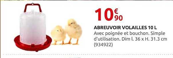 ABREUVOIR VOLAILLES 10 L