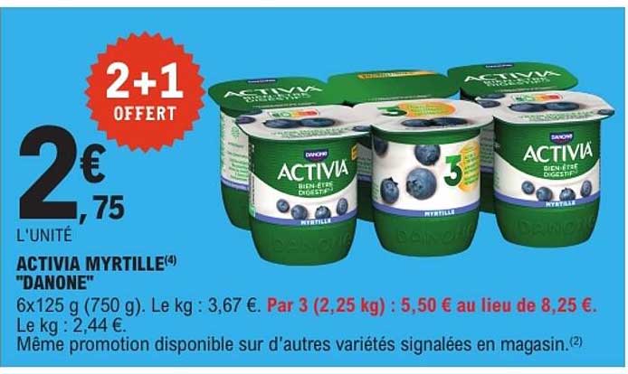 ACTIVIA MYRTILLE "DANONE"