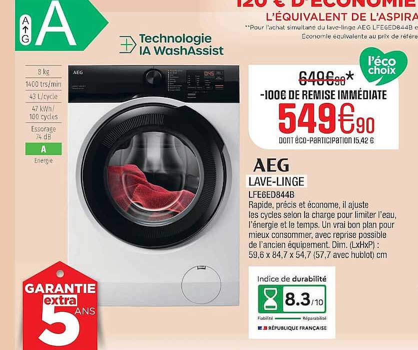 AEG LAVE-LINGE LFE6ED844B
