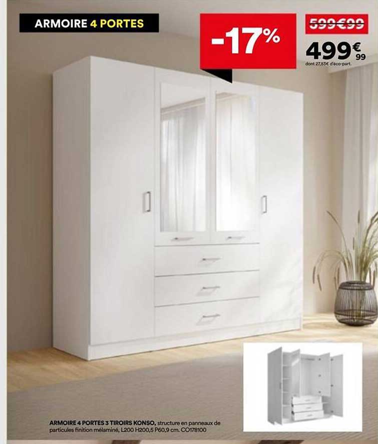 ARMOIRE 4 PORTES