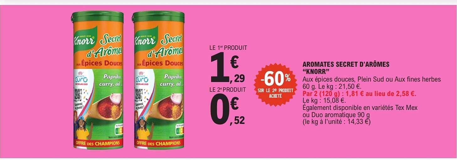 AROMATES SECRET D'ARÔMES “KNORR”