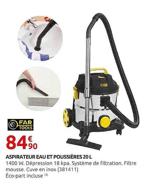 ASPIRATEUR EAU ET POUSSIÈRES 20 L