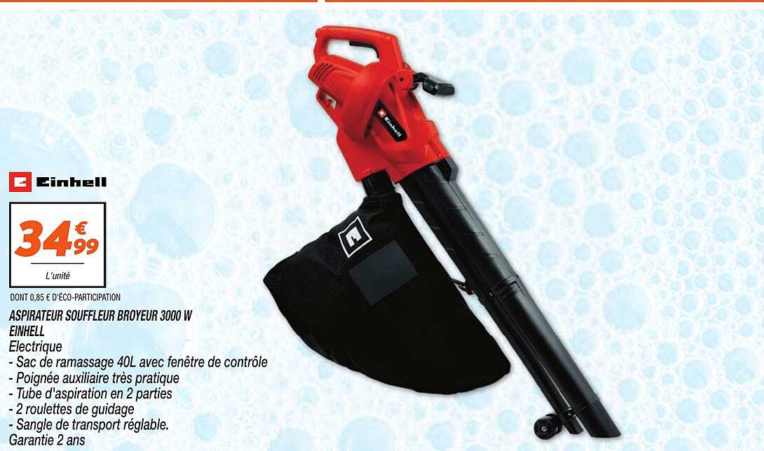 ASPIRATEUR SOUFFLEUR BROYEUR 3000 W EINHELL