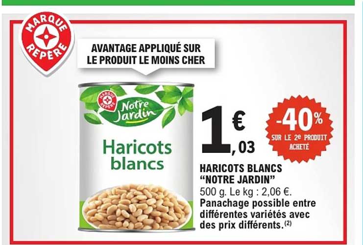 AVANTAGE APPLIQUÉ SUR LE PRODUIT LE MOINS CHER