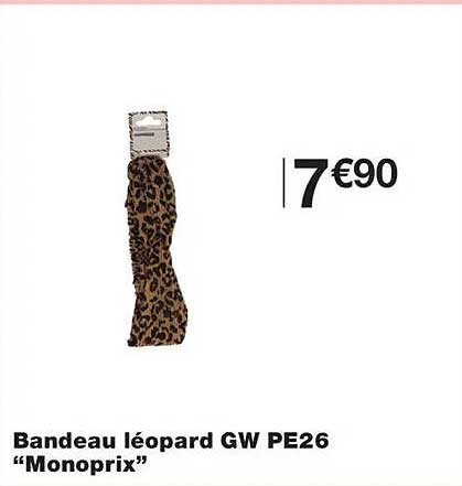 Bandeau léopard GW PE26 “Monoprix”