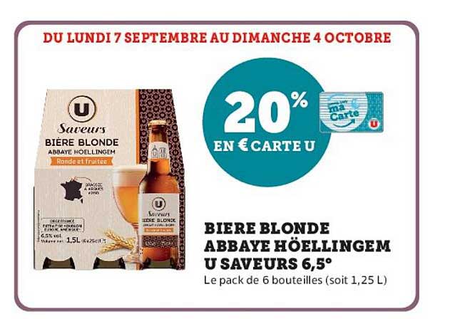BIERE BLONDE ABBAYE HOEILLINGEM SAVEURS 6,5°