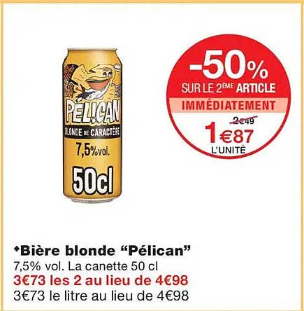 Bière blonde “Pélican”
