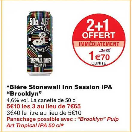 Bière Stonewall Inn Session IPA “Brooklyn”