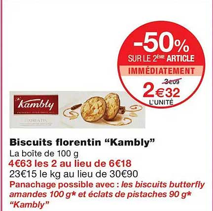Biscuits florentin “Kambly”