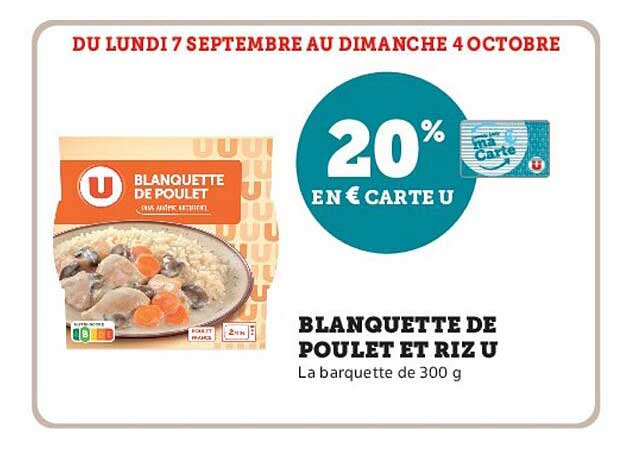 BLANQUETTE DE POULET ET RIZ U