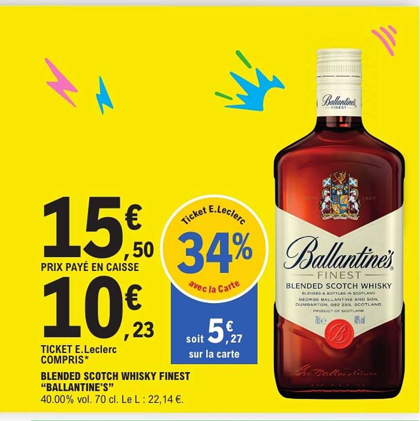 BLENDED SCOTCH WHISKY FINEST “BALLANTINE’S”