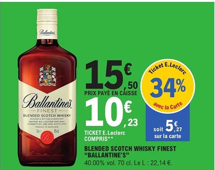 BLENDED SCOTCH WHISKY FINEST “BALLANTINE’S”