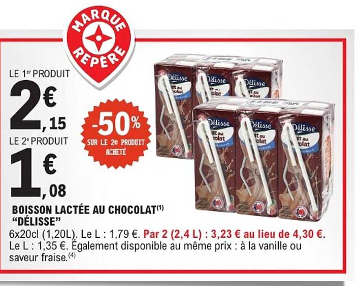 BOISSON LACTÉE AU CHOCOLAT “DÉLISSE”