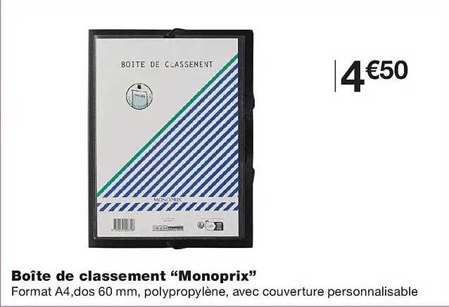 Boîte de classement “Monoprix”