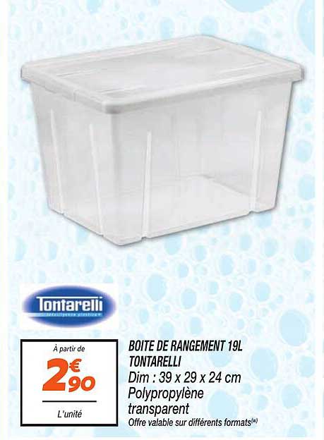 BOITE DE RANGEMENT 19L TONTARELLI