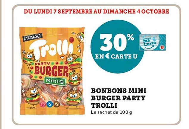 BONBONS MINI BURGER PARTY TROLLI