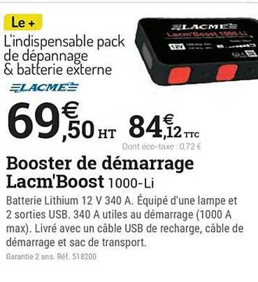 Booster de démarrage LacmBoost 1000-Li