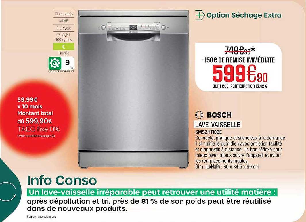 BOSCH LAVE-VAISSELLE SMS2HTI06E