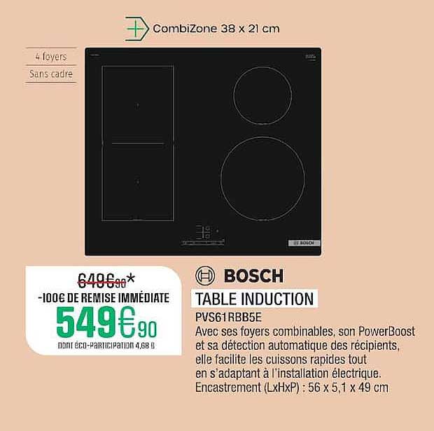 BOSCH TABLE INDUCTION PVS61RB5E