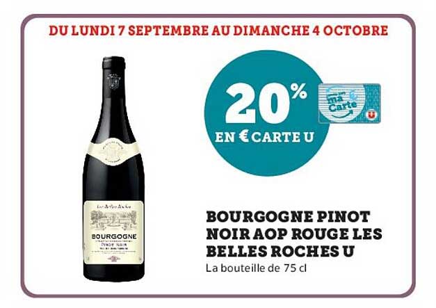 BOURGOGNE PINOT NOIR AOP ROUGE LES BELLES ROCHES U