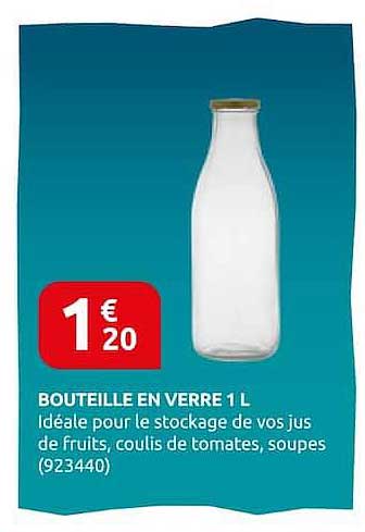 BOUTEILLE EN VERRE 1 L