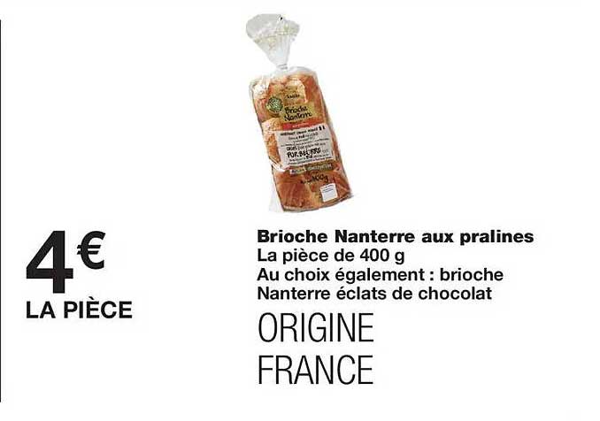 Brioche Nanterre aux pralines