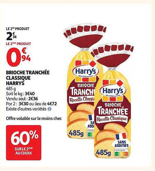 BRIOCHE TRANCHÉE CLASSIQUE HARRYS