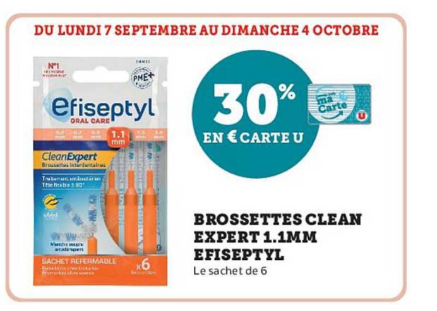 BROSSETTES CLEAN EXPERT 1.1MM EFISEPTYL