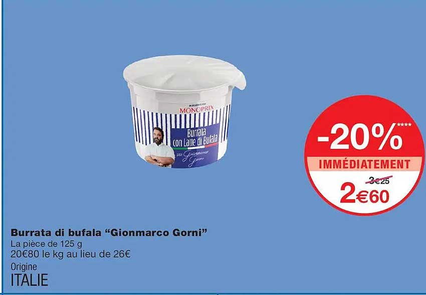 Burrata di bufala “Gionmarco Gorni”