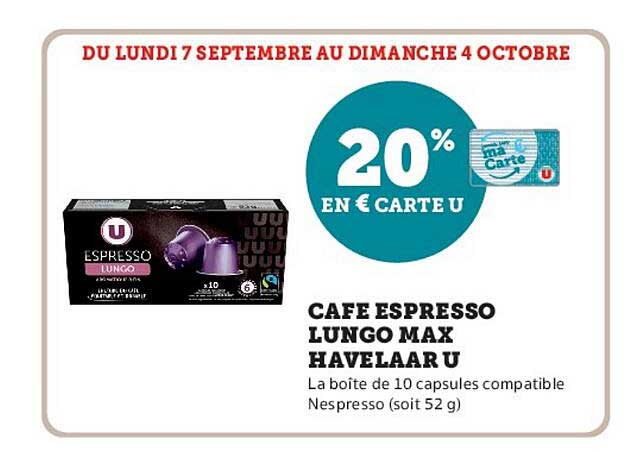 CAFÉ ESPRESSO LUNGO MAX HAVELAAR U