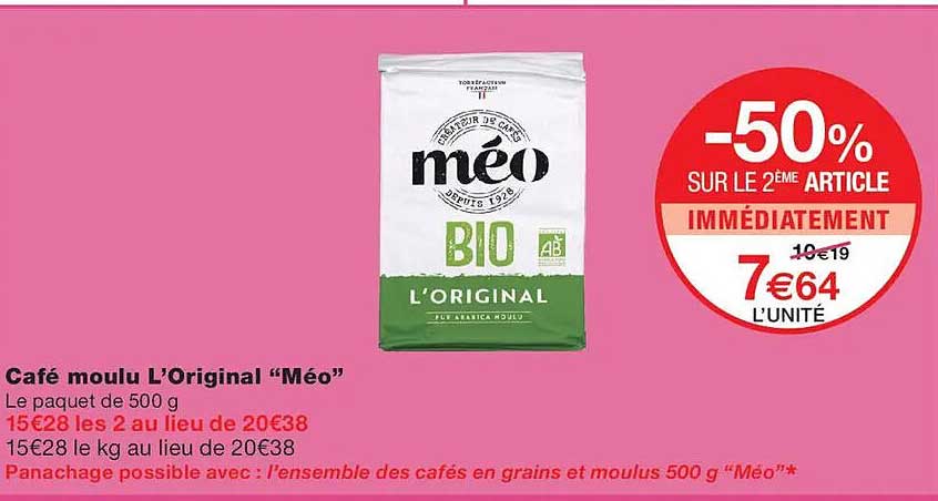 Café moulu L’Original “Méo”