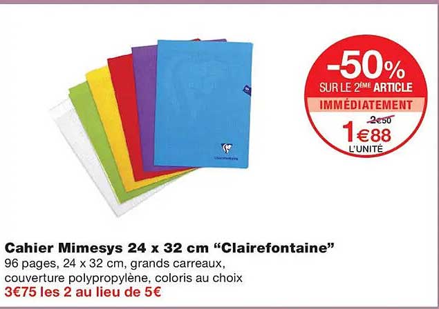 Cahier Mimesys 24 x 32 cm “Clairefontaine”