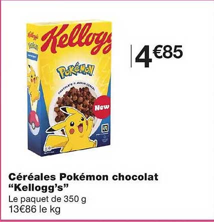 Céréales Pokémon chocolat “Kellogg’s”